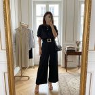 Lola fekete fényes felső 