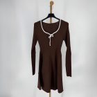 Celeste csokibarna ruha