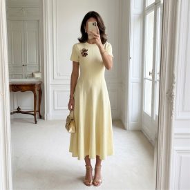 Bellezza sárga midi ruha 