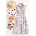 Szofi lila csipkés midi ruha 