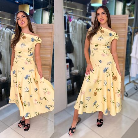 Mara virágos midi ruha 