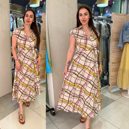 Zita mintás midi ruha 