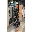 Dotty fekete-fehér pöttyös midi ruha 