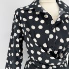 Dotty fekete-fehér pöttyös midi ruha 