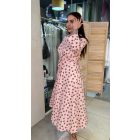 Dotty pasztell rózsaszín pöttyös midi ruha 