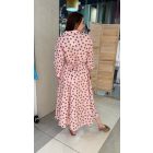 Dotty pasztell rózsaszín pöttyös midi ruha 