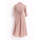 Dotty pasztell rózsaszín pöttyös midi ruha 