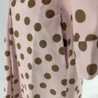 Dotty pasztell rózsaszín pöttyös midi ruha 