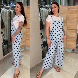 Dorothy kék pöttyös overál 